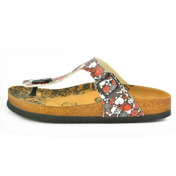 Skulls and Flowers Sandal - Calceo Line of Goby Shoes - Skull Death